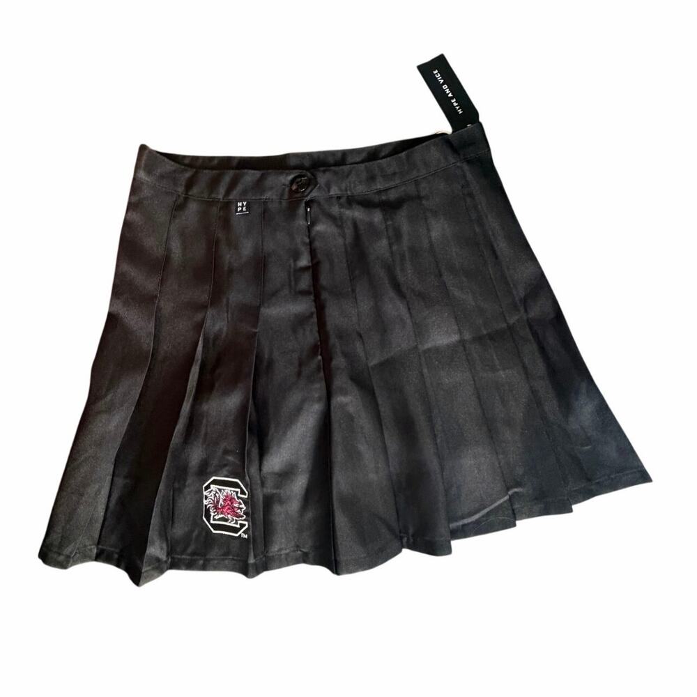 Hype & Vice South Carolina Gamecocks Pleated Tennis Skirt Black S NWT